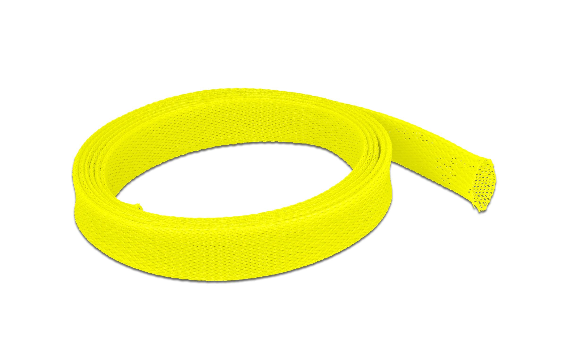 Delock Kabelschlauch dehnbar, 2m x 25 mm Gelb – Kabelschlauch von Delock