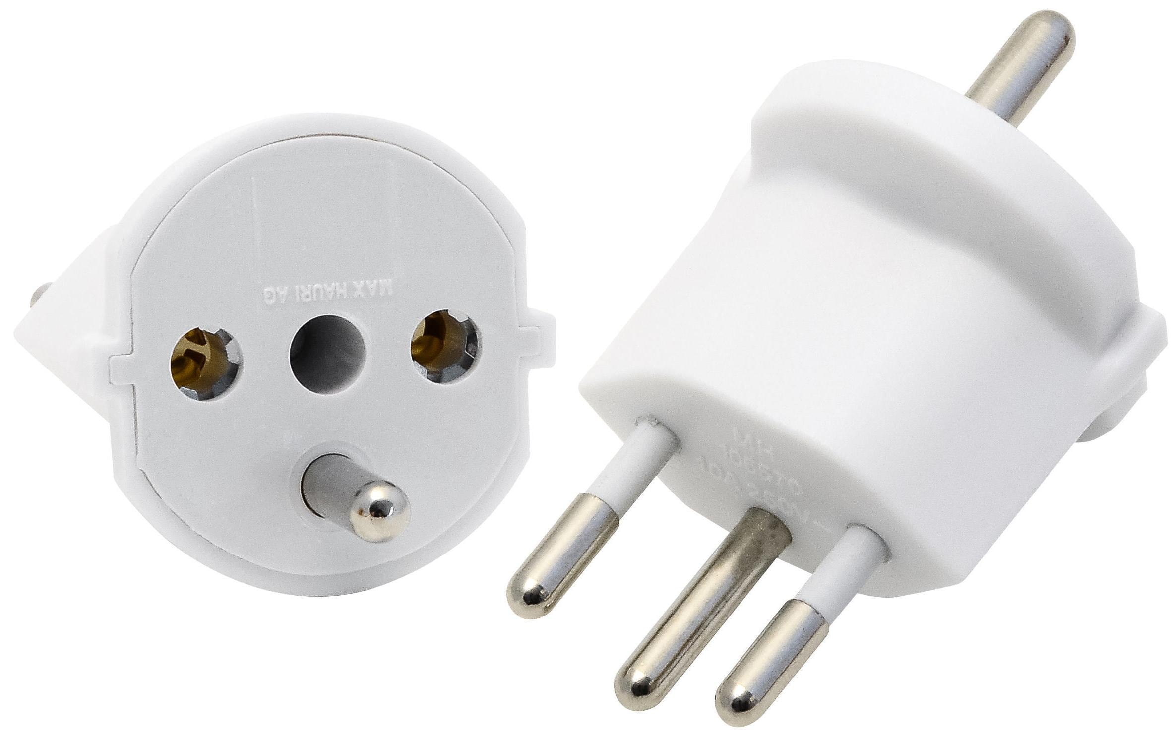 Max Hauri Fixadapter SchuKo Konturenstecker – T12 weiss – Fixadapter von Max Hauri
