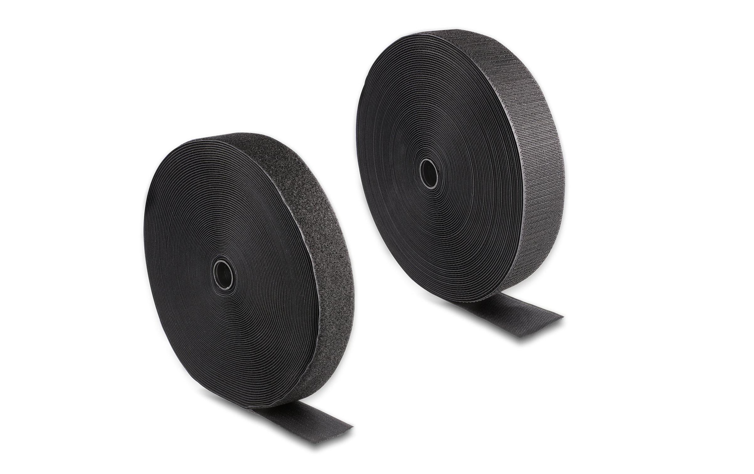 Delock Klettband 25m x 50mm Strapazierfähig Schwarz – Klettband von Delock