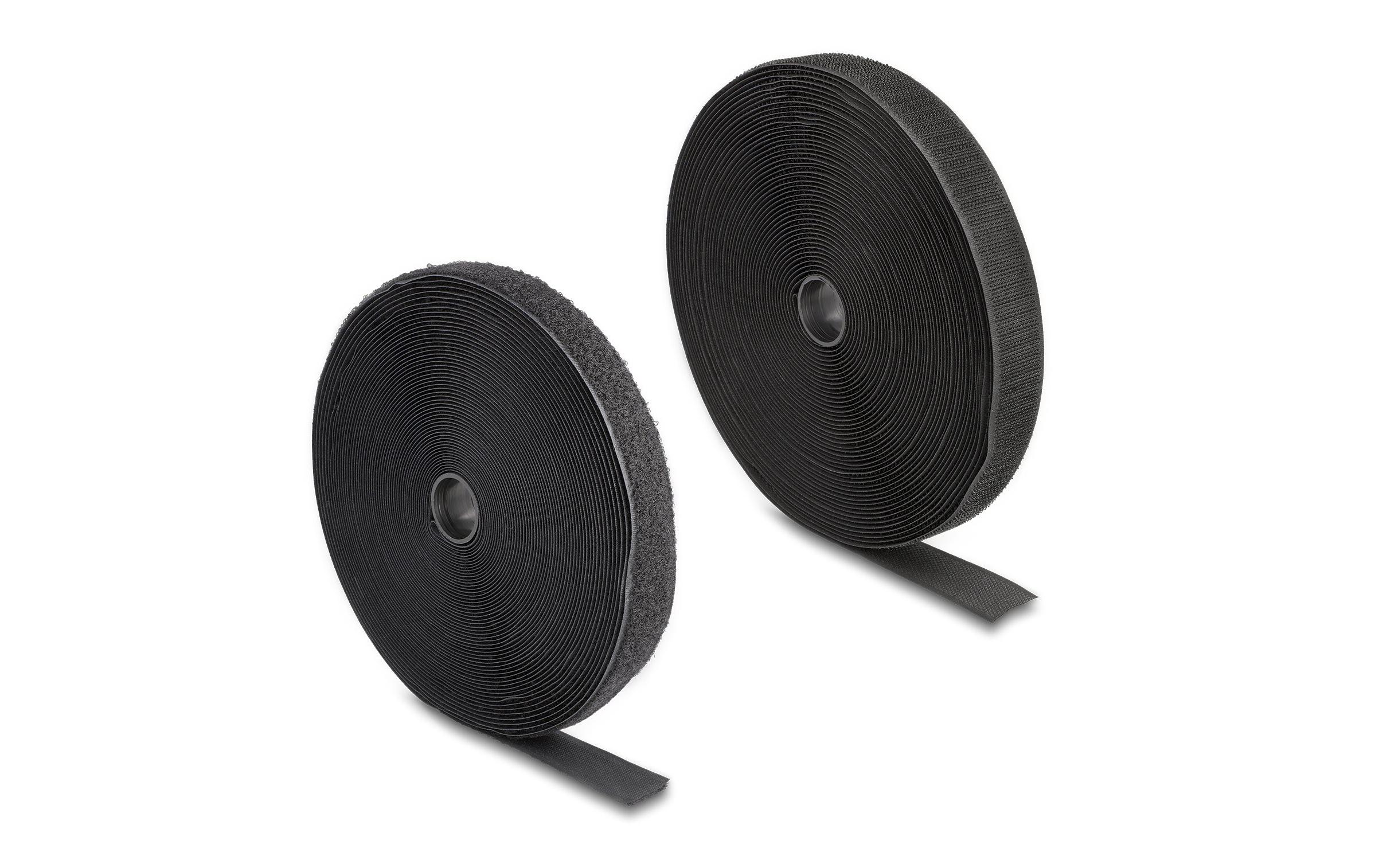 Delock Klettband 15m x 25mm Strapazierfähig Schwarz – Klettband von Delock