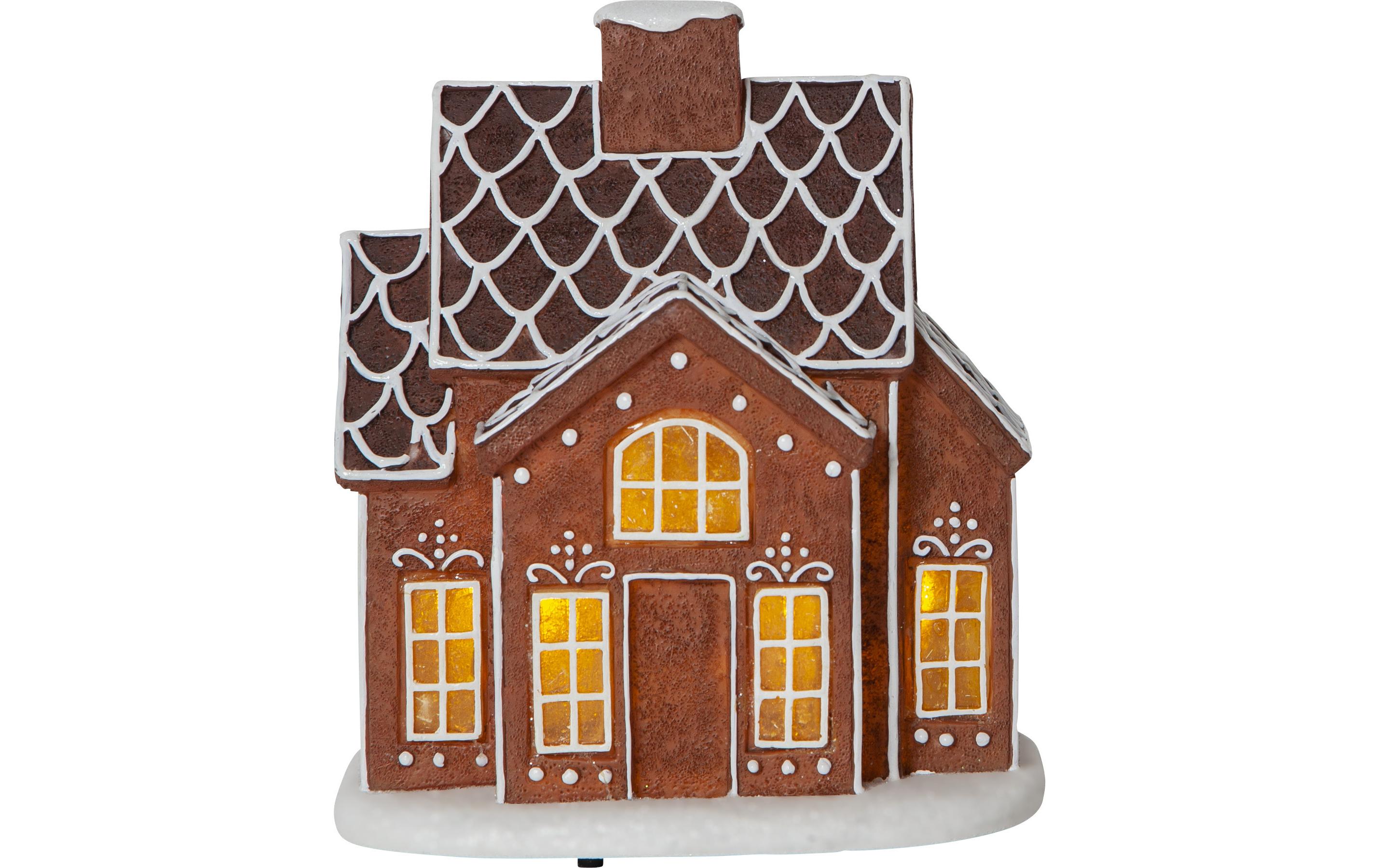 Star Trading Dekorativer Szenerie Gingerville, Warmweiss – LED-Weihnachtsfigur mit Timer von Star Trading