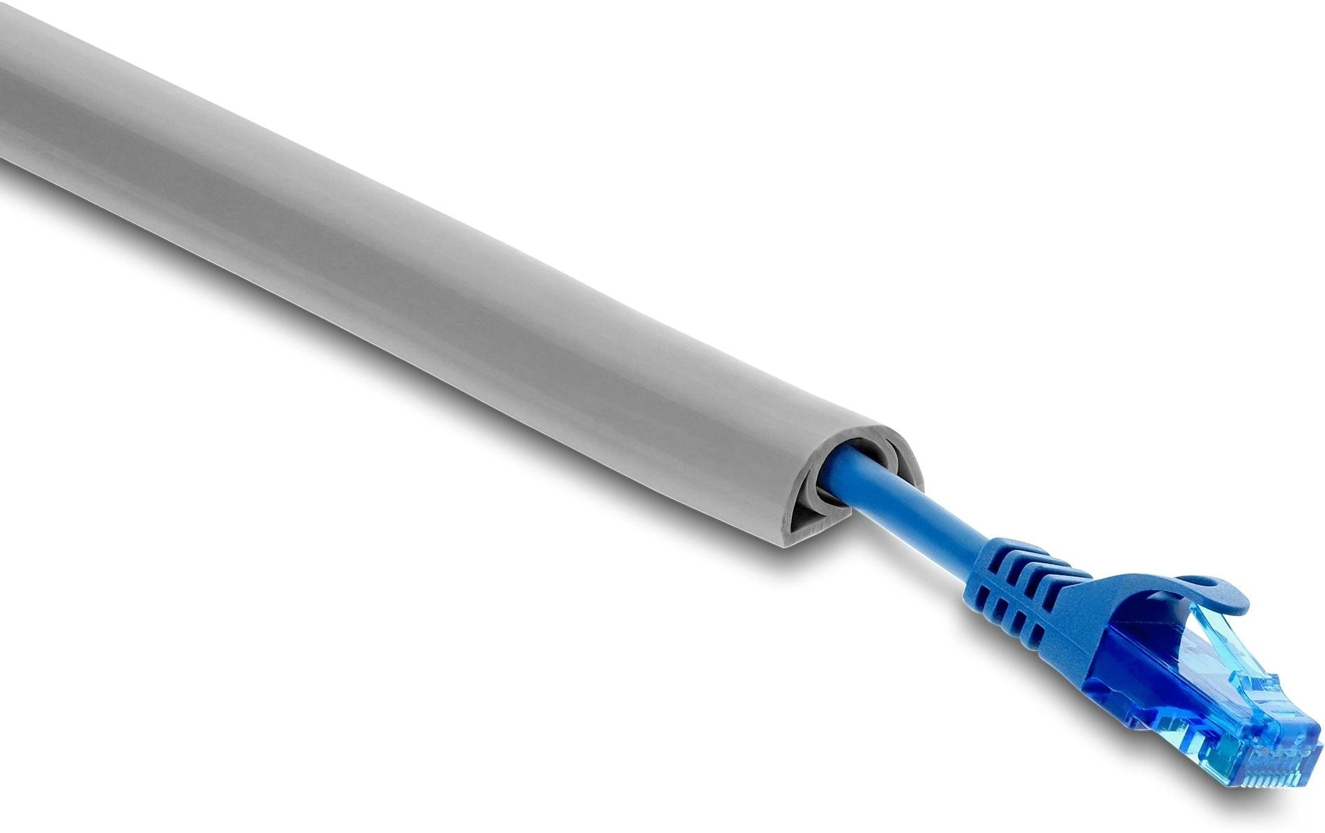 Delock Kabelkanal PVC flexibel 2 m x 30 mm Grau – Kabelkanal von Delock