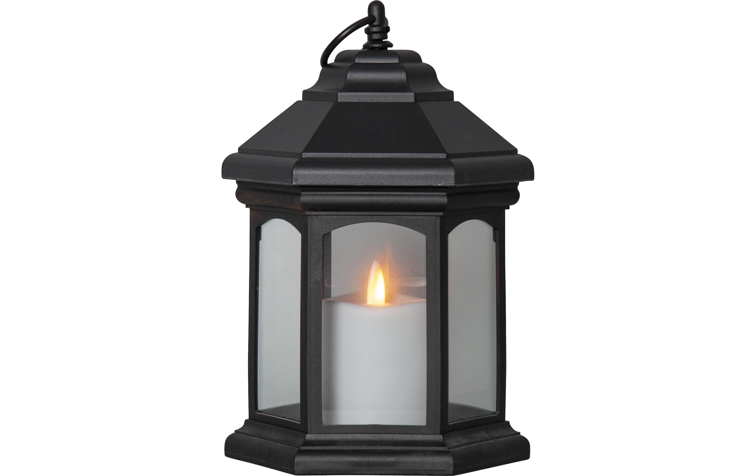 Star Trading Laterne Linta Outdoor, Schwarz, 26 cm, Timerfunktion – Laterne von Star Trading