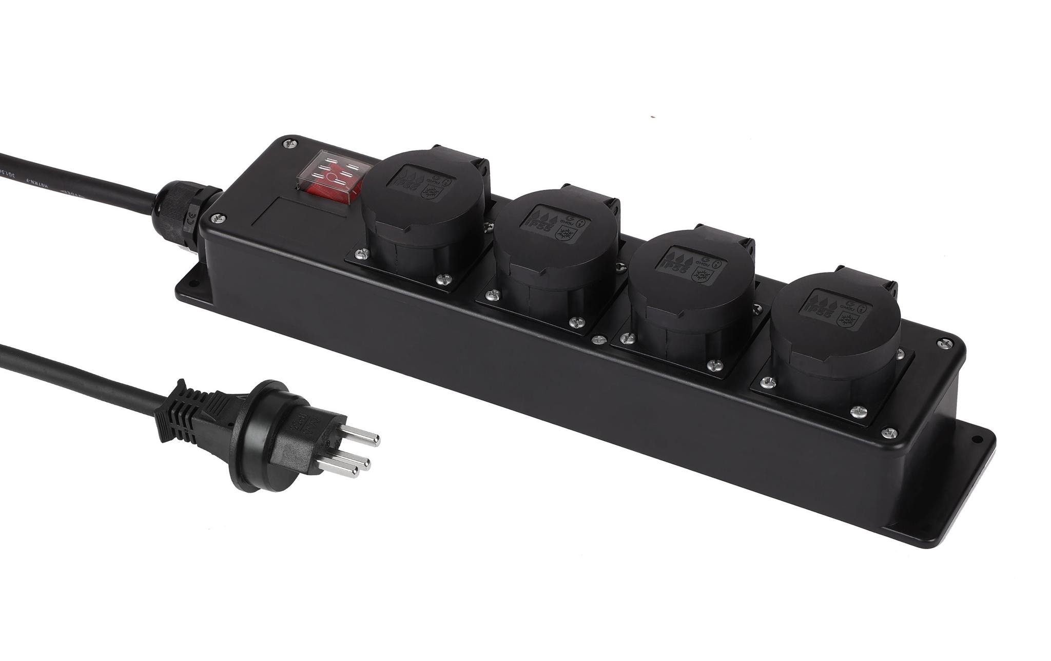 Schönenberger Industrie-Steckerleiste Kunststoff 4 x T23 IP55 – Industrie-Steckerleiste von Schönenberger