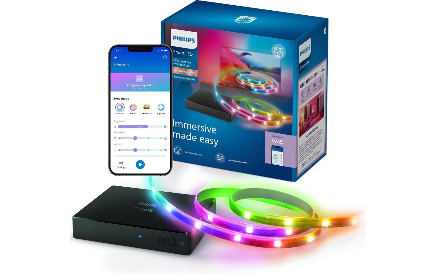 Philips Smart Lighting HDMI 2.0 Sync Box 75-85, EU – Zubehör für LED-Streifen von Philips Smart Lighting