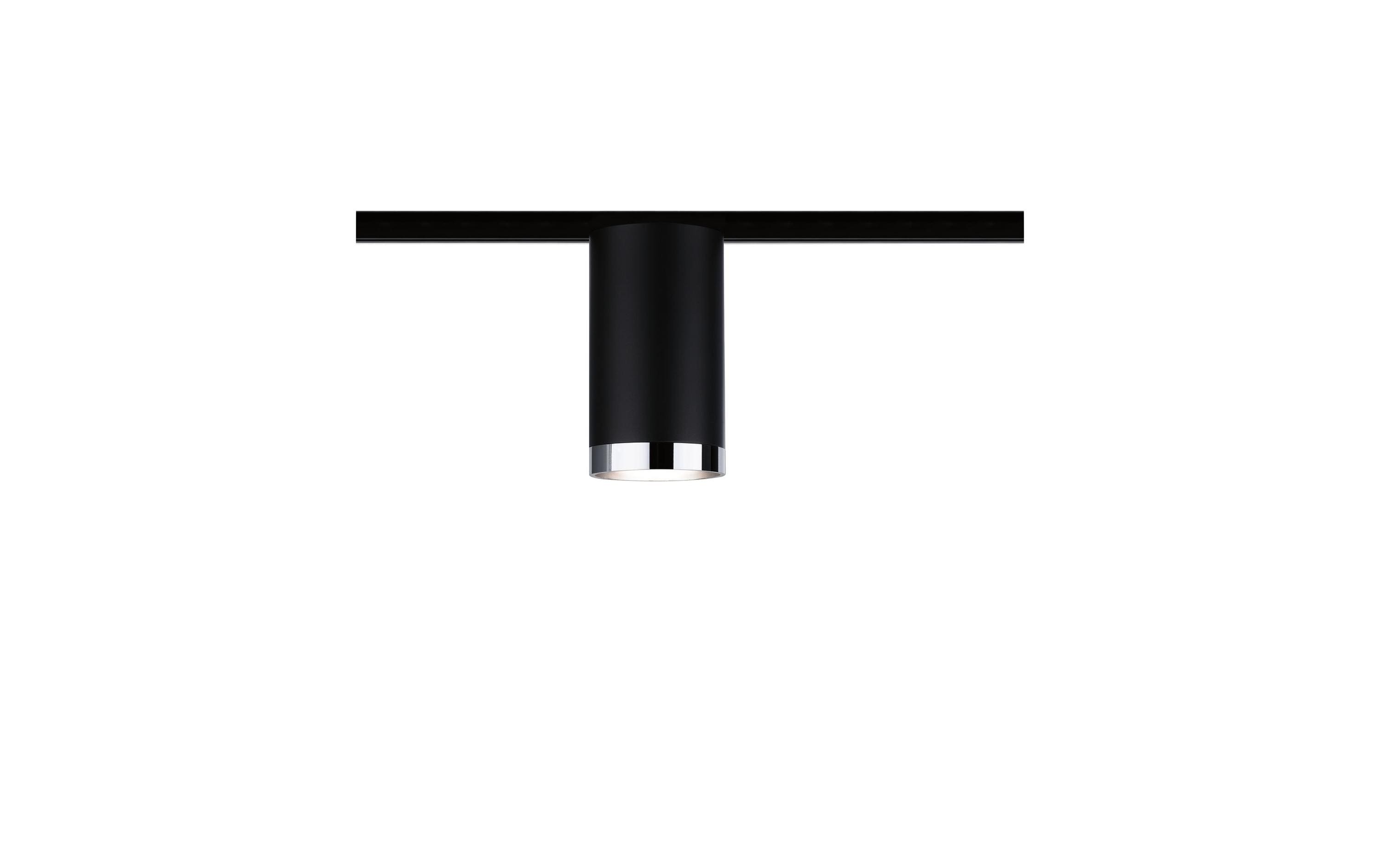 Paulmann Schienenspot URail Tube, 1 x GU10, 10 W, Schwarz/ Chrom – Schienenspot für Paulmann URail von Paulmann