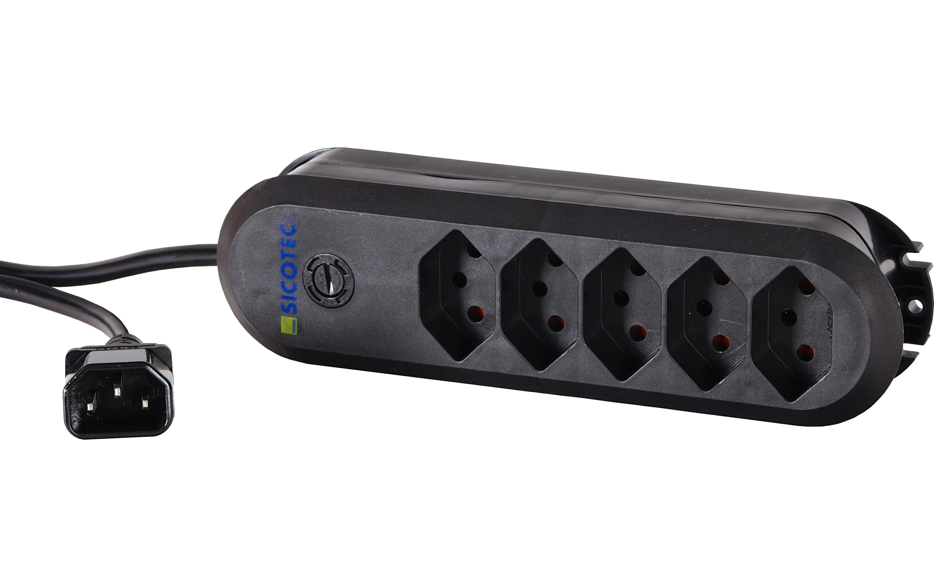 SICOTEC USV Steckdosenleiste 5x T13 10 A – Steckerleiste von SICOTEC USV