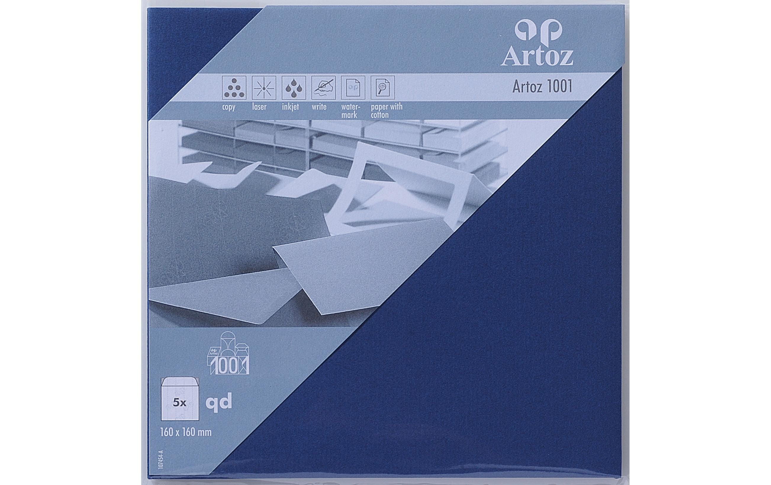 Artoz Couvert 1001, 16 x 16 cm, 5 Stück, Classic Blue – Couvert von Artoz