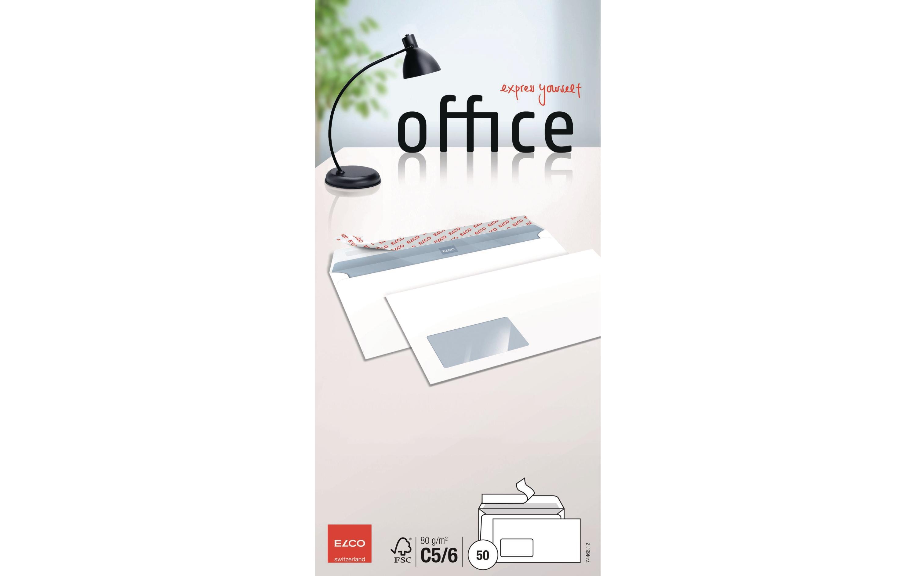 ELCO Couvert Office C5/6  mit Fenster links, 50 Stück – Couvert von ELCO