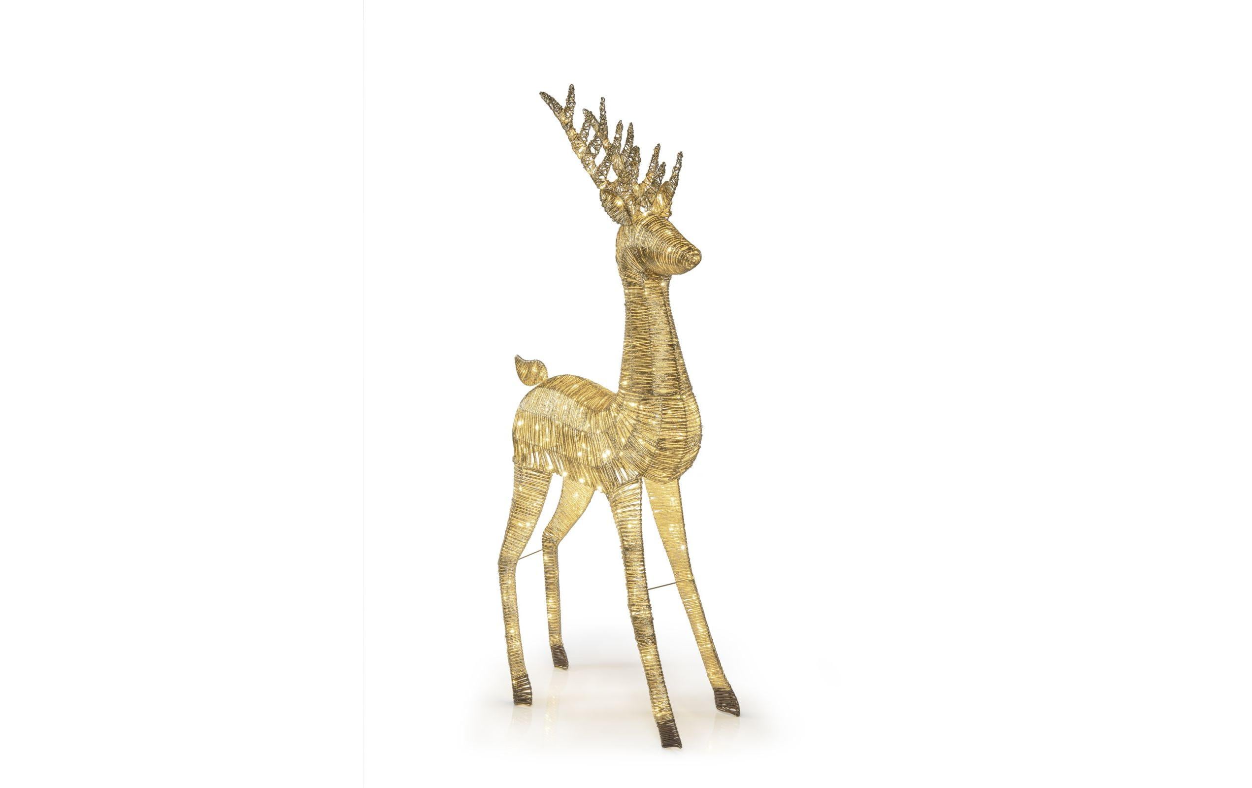STT LED-Figur Gold reindeer, 180 cm, Gold – LED-Weihnachtsfigur für aussen von STT