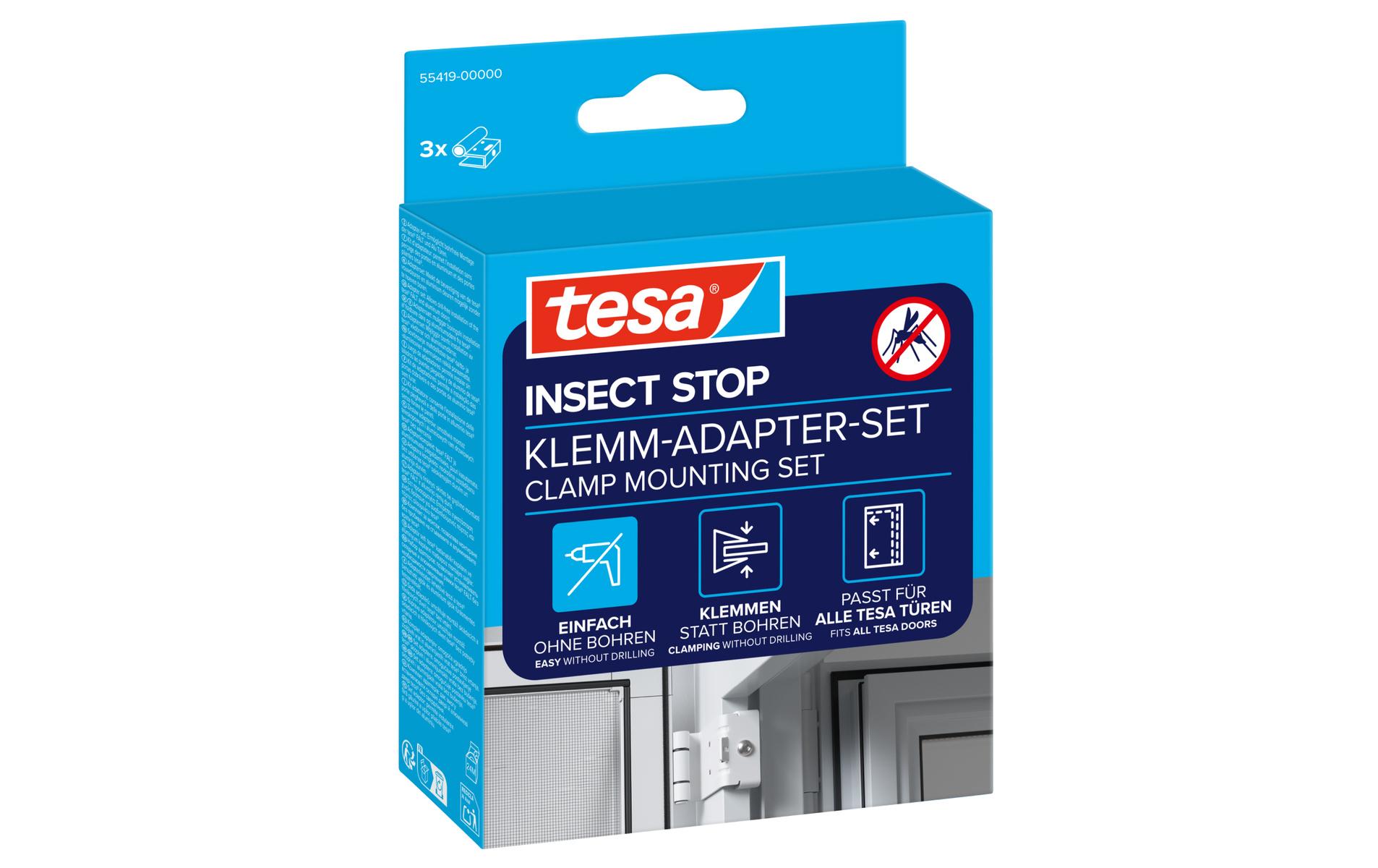 tesa Adapter für Fliegengitter FALT, Weiss