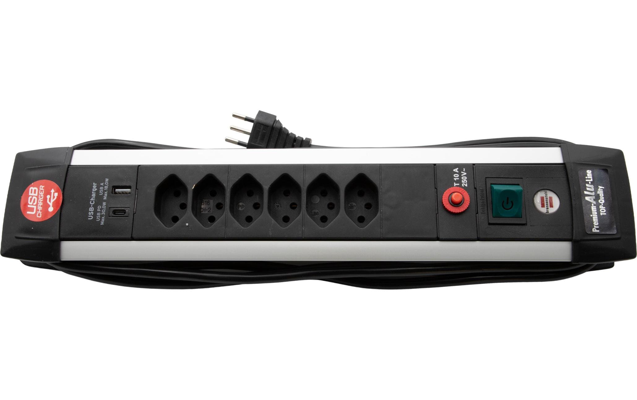 Brennenstuhl Premium-Alu-Line 6-fach USB C PD 30W USB A 18W 3 m – Steckerleiste von Brennenstuhl