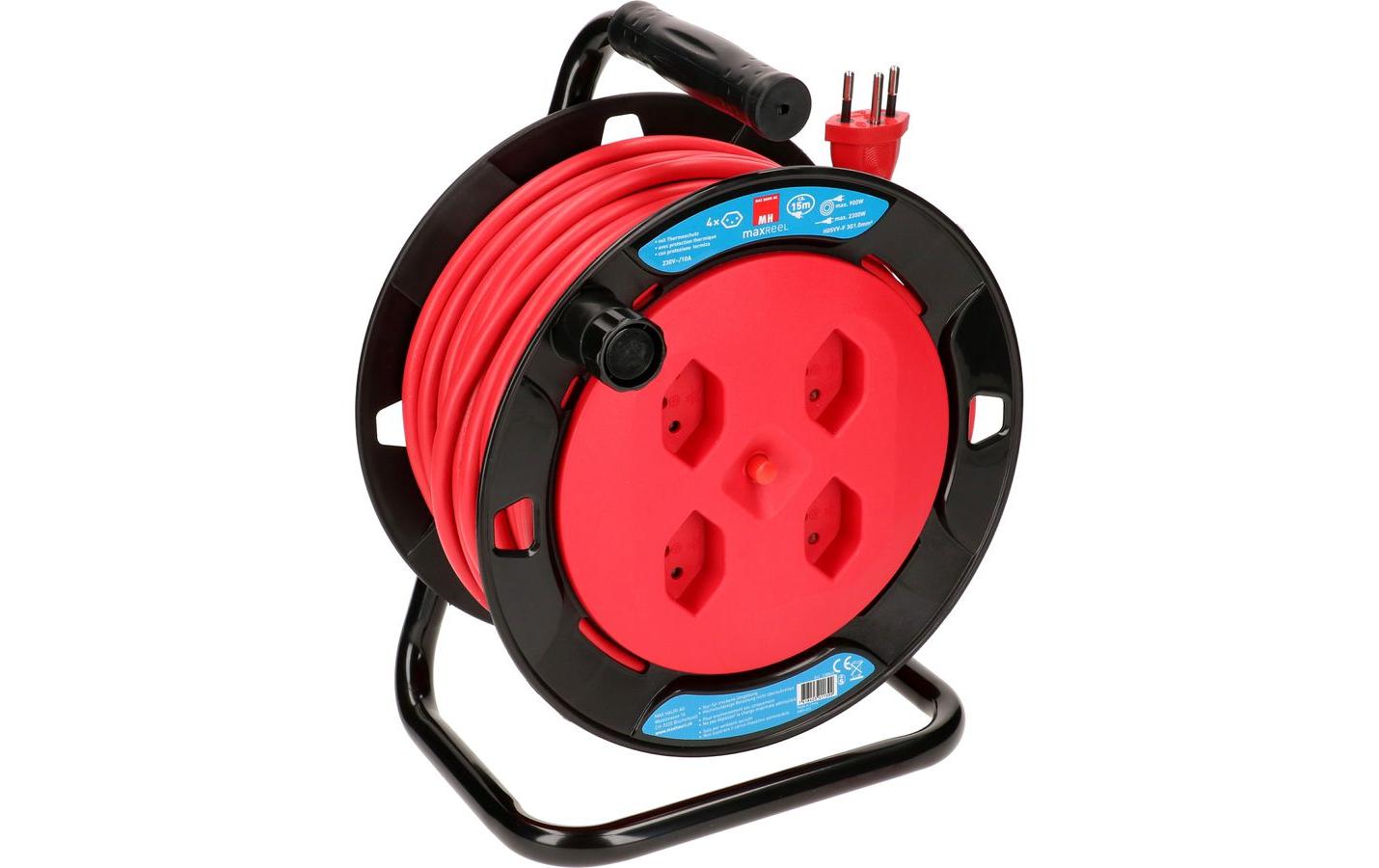 Max Hauri Kabelrolle V2 15 m Rot – Kabelrolle von Max Hauri