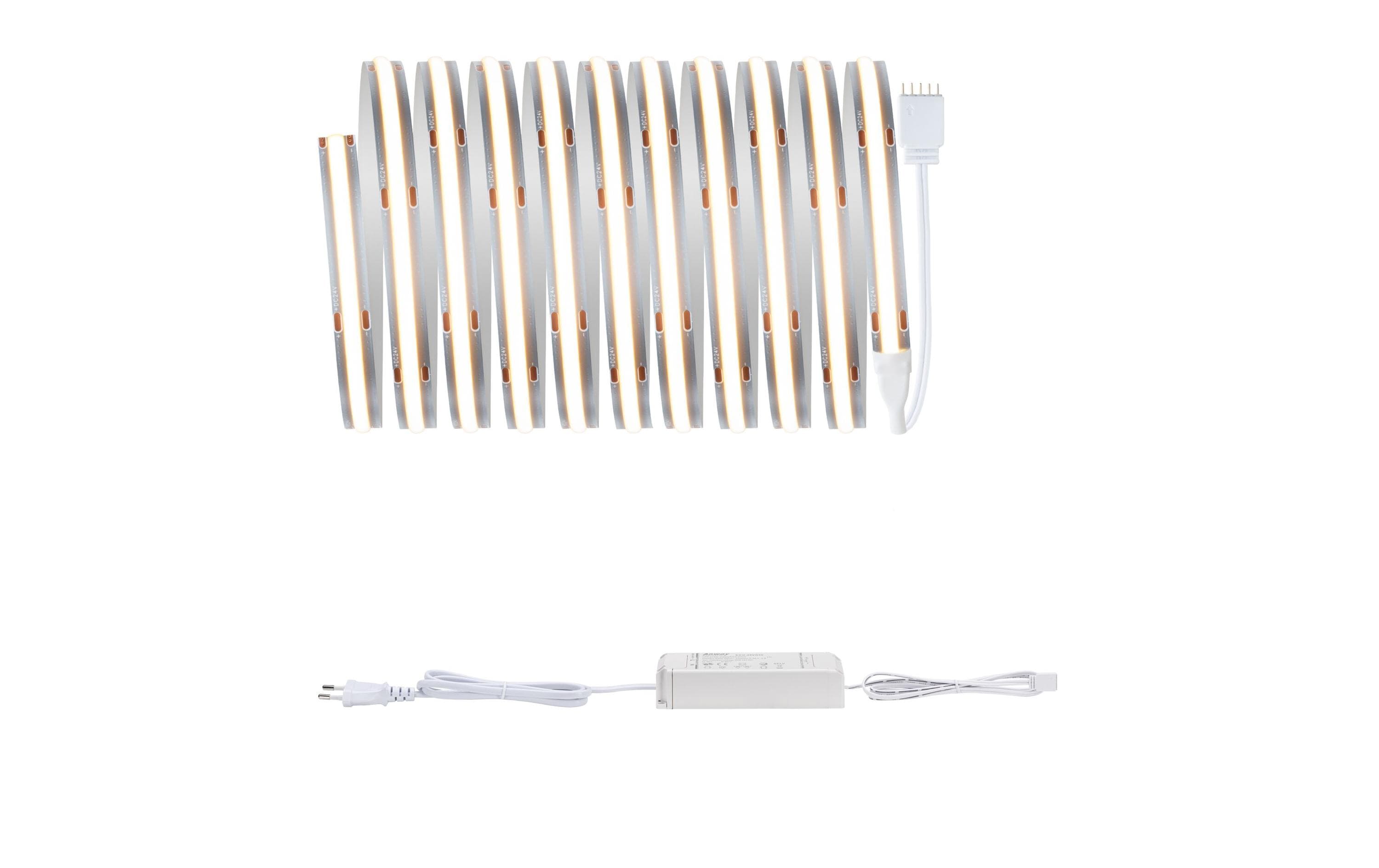 Paulmann LED-Stripe MaxLED 500 Basis Set COB, 2700 K, 3 m, Silber – LED-Streifen mit Netzteil von Paulmann
