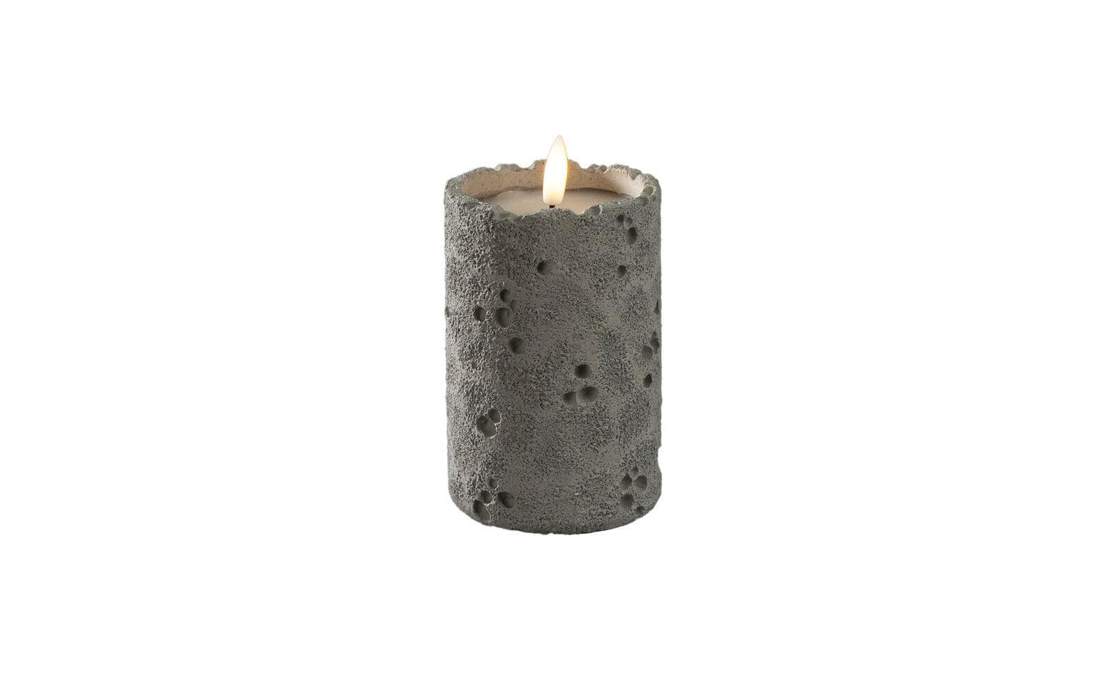 Konstsmide LED-Kerze in Betonoptik, 1 warmweisse Diode,…