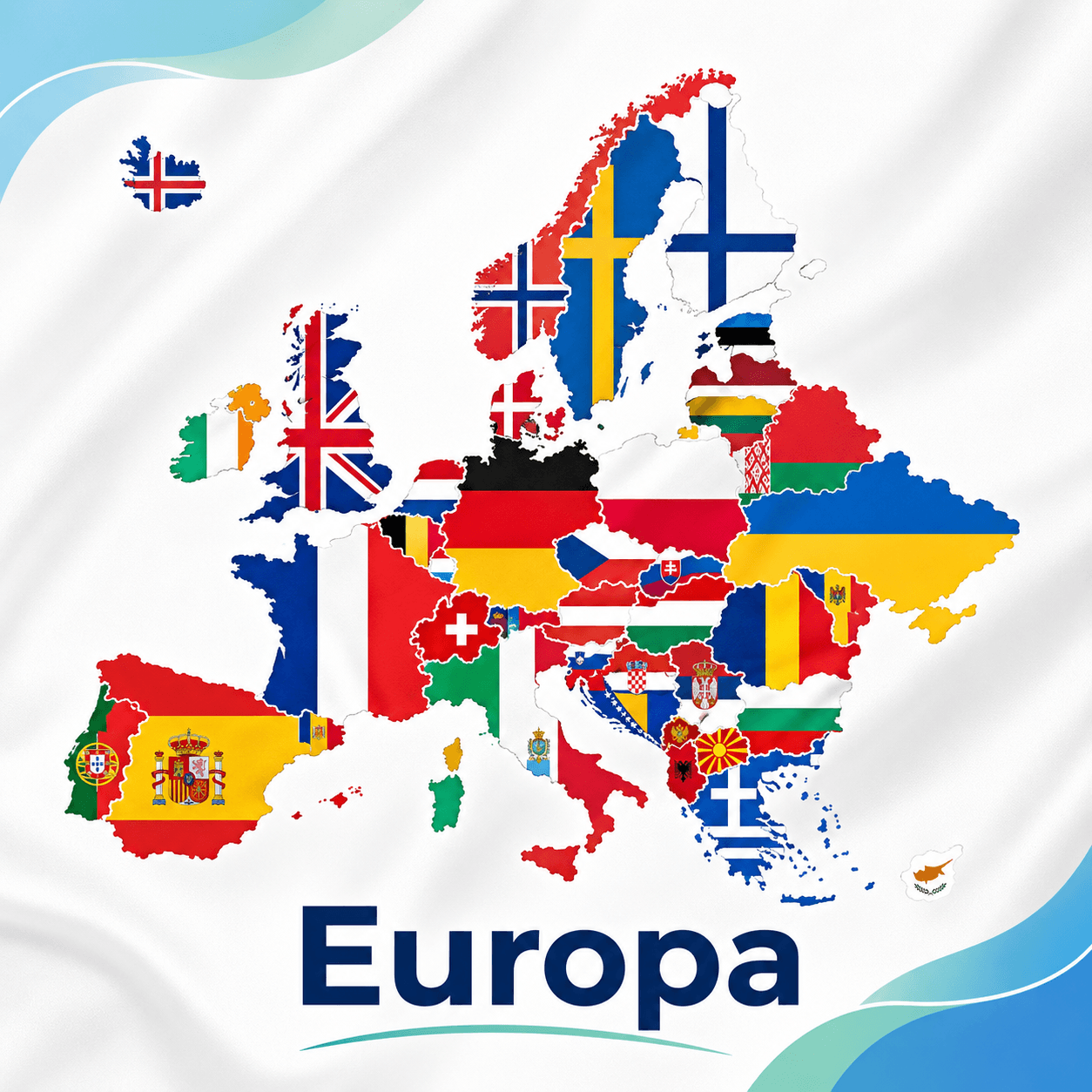 Länderfahnen – Individuelle Größen und Materialien Europa