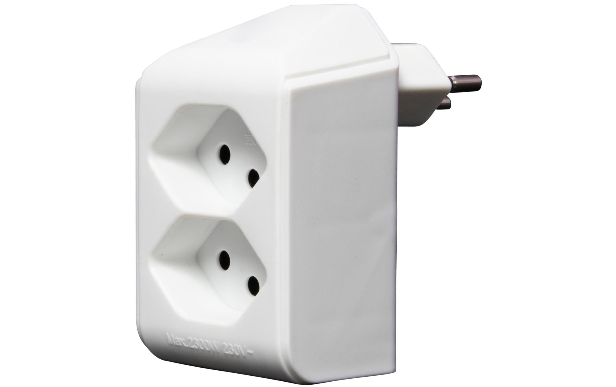 Brennenstuhl Abzweigstecker 2 x T13, 300° drehbar, Weiss – Mehrfachstecker von Brennenstuhl