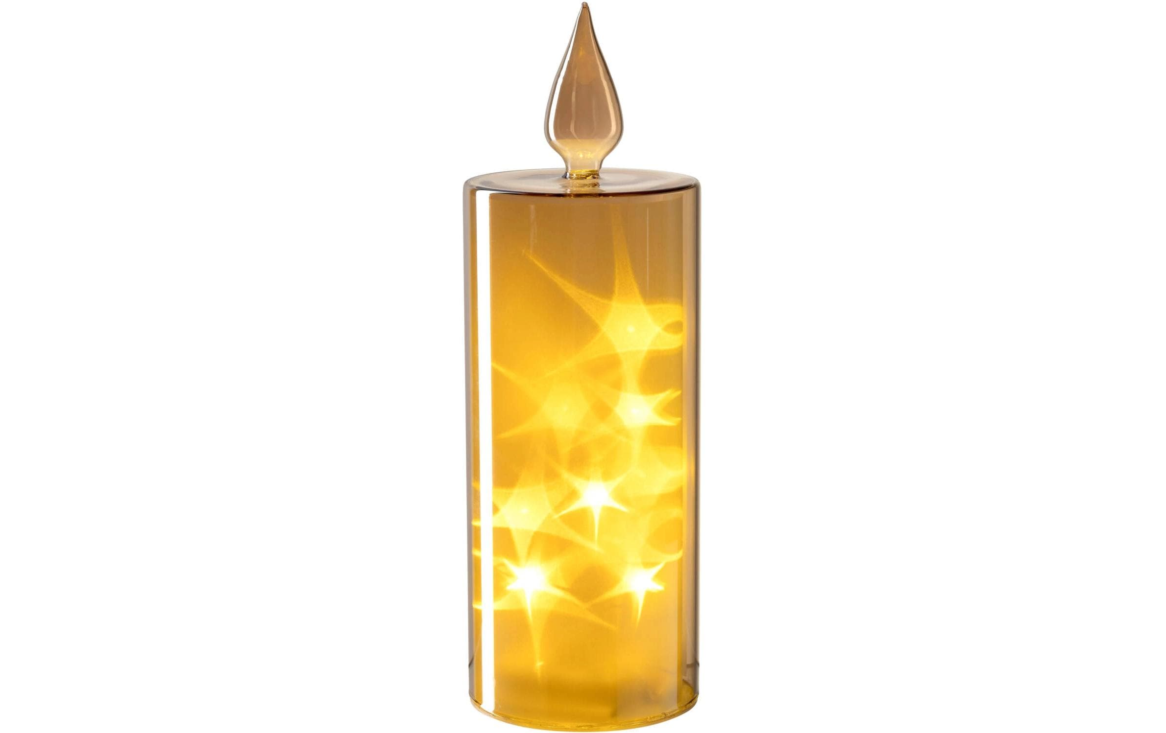 LEONARDO LED-Kerze Riposa 27, Gold – LED-Kerze von LEONARDO
