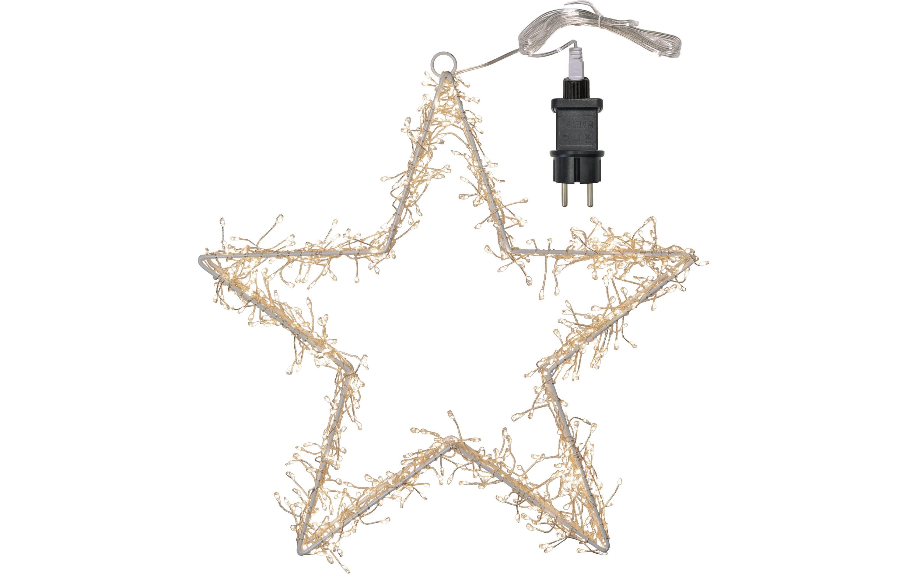 Star Trading Silhouette Bonfire Stern Indoor, Weiss, 37.00 cm Höhe