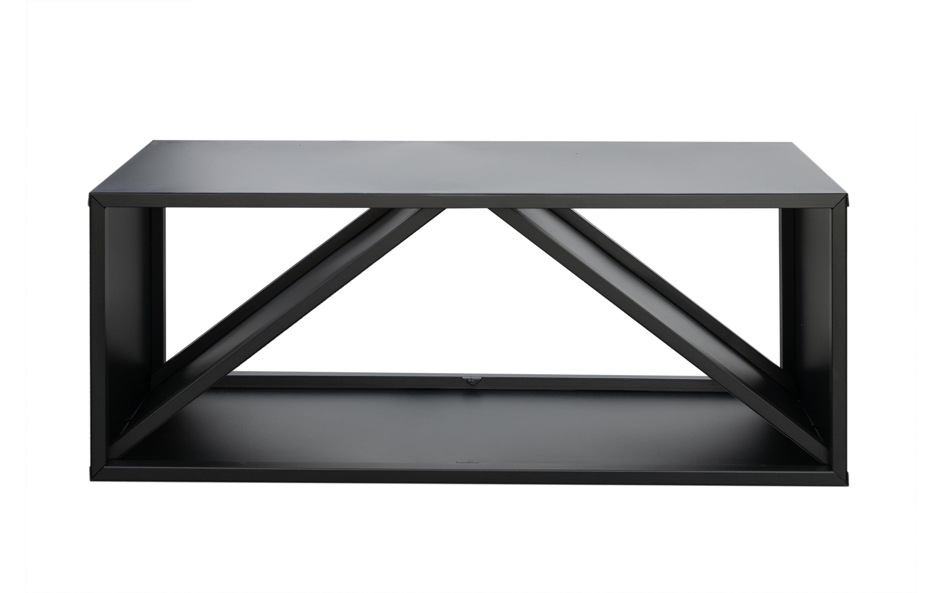 WESTMANN Kaminholzregal Adam L Stahl, Schwarz, 104 x 34.5 x 40 cm
