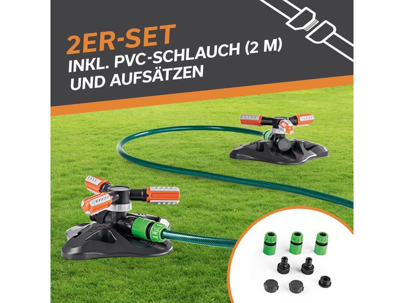 EASYmaxx Gartensprinkler rotierend 2er-Set