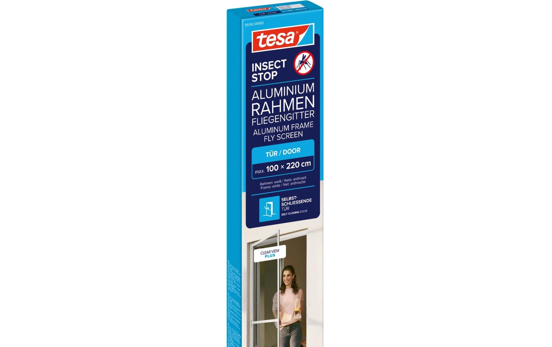 tesa Tür Aluminiumrahmen, Weiss, 100 x 220 cm