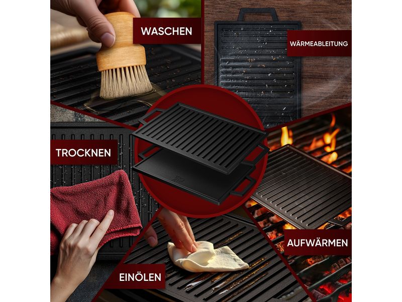 Eingebrannte Grillplatte 33 cm