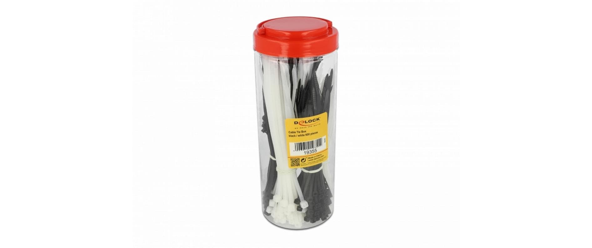 Delock Kabelbinder Box 600 Stück, assortiert Mehrfarbig – Kabelbinder von Delock