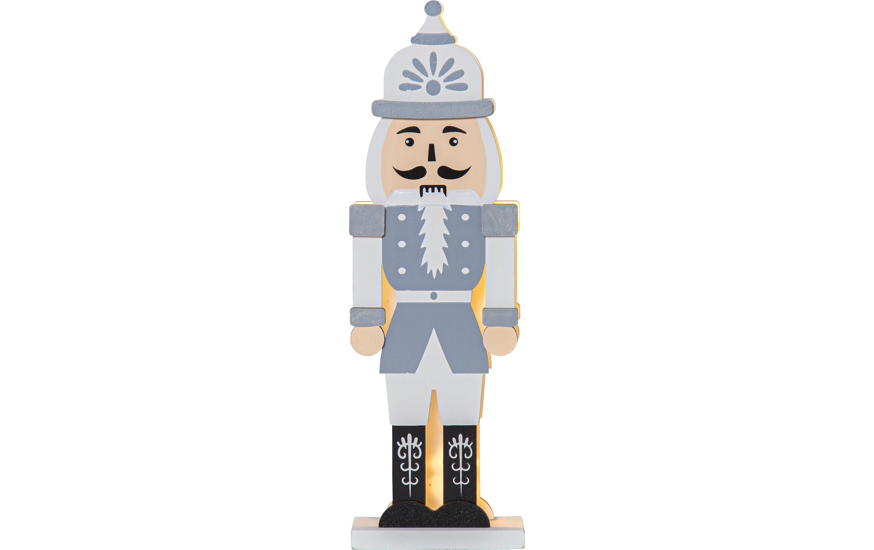 Star Trading LED-Figur Nutcracker, 25 cm, Grau