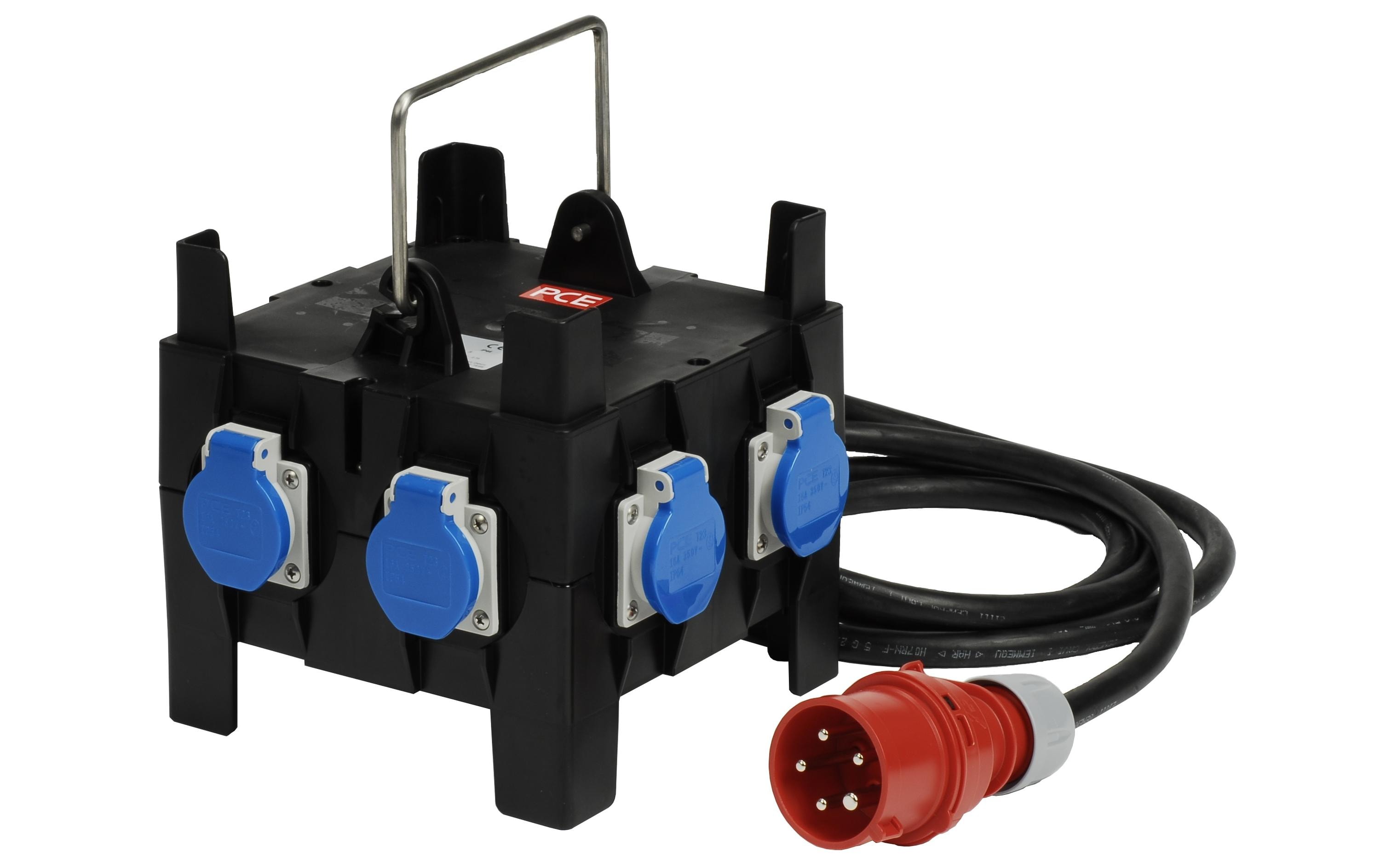 Spälti AG Baustromverteiler CEE16/5, 6x T23 mit 2 m Zuleitung – Baustromverteiler von Spälti AG