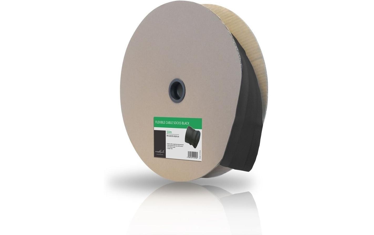 PureMounts Kabelschlauch PM-SOCKS-85B-50 50 m x 85 mm Schwarz – Kabelschlauch von PureMounts