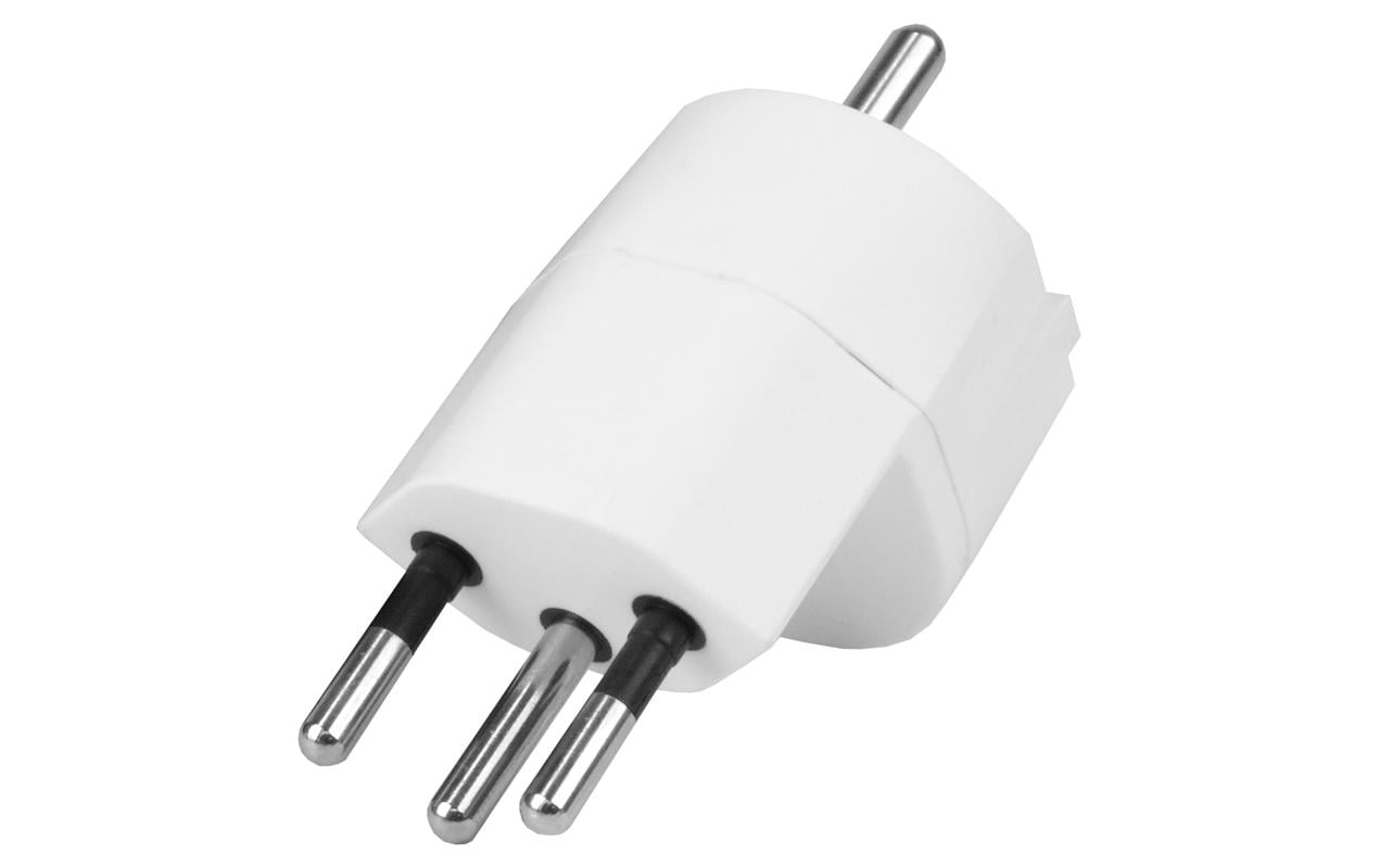 STEFFEN Fixadapter 3-Pol Deutsch auf Stecker CH T12 weiss, CEE7 – Fixadapter von STEFFEN
