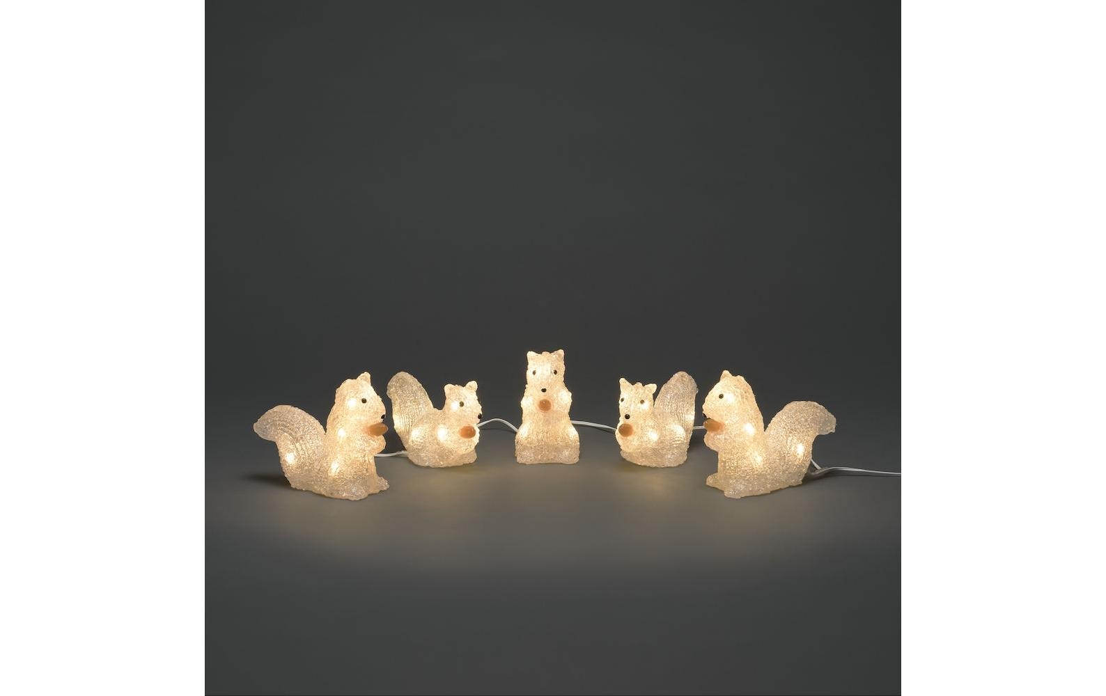 Konstsmide LED-Figur Eichhörnchen, 5 x 8 LED