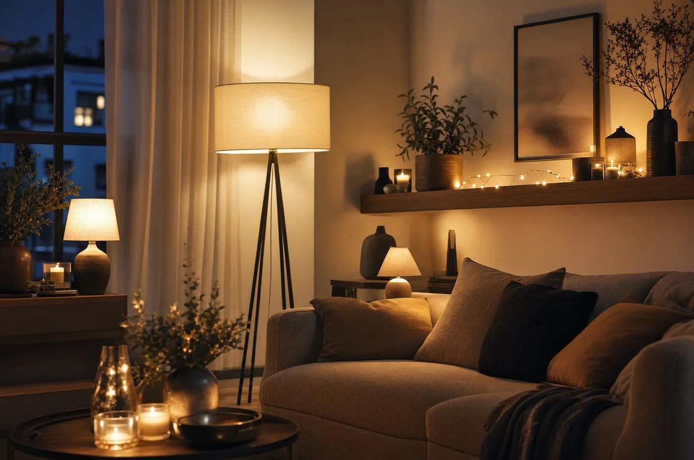 Mehrere Lichtquellen im Raum