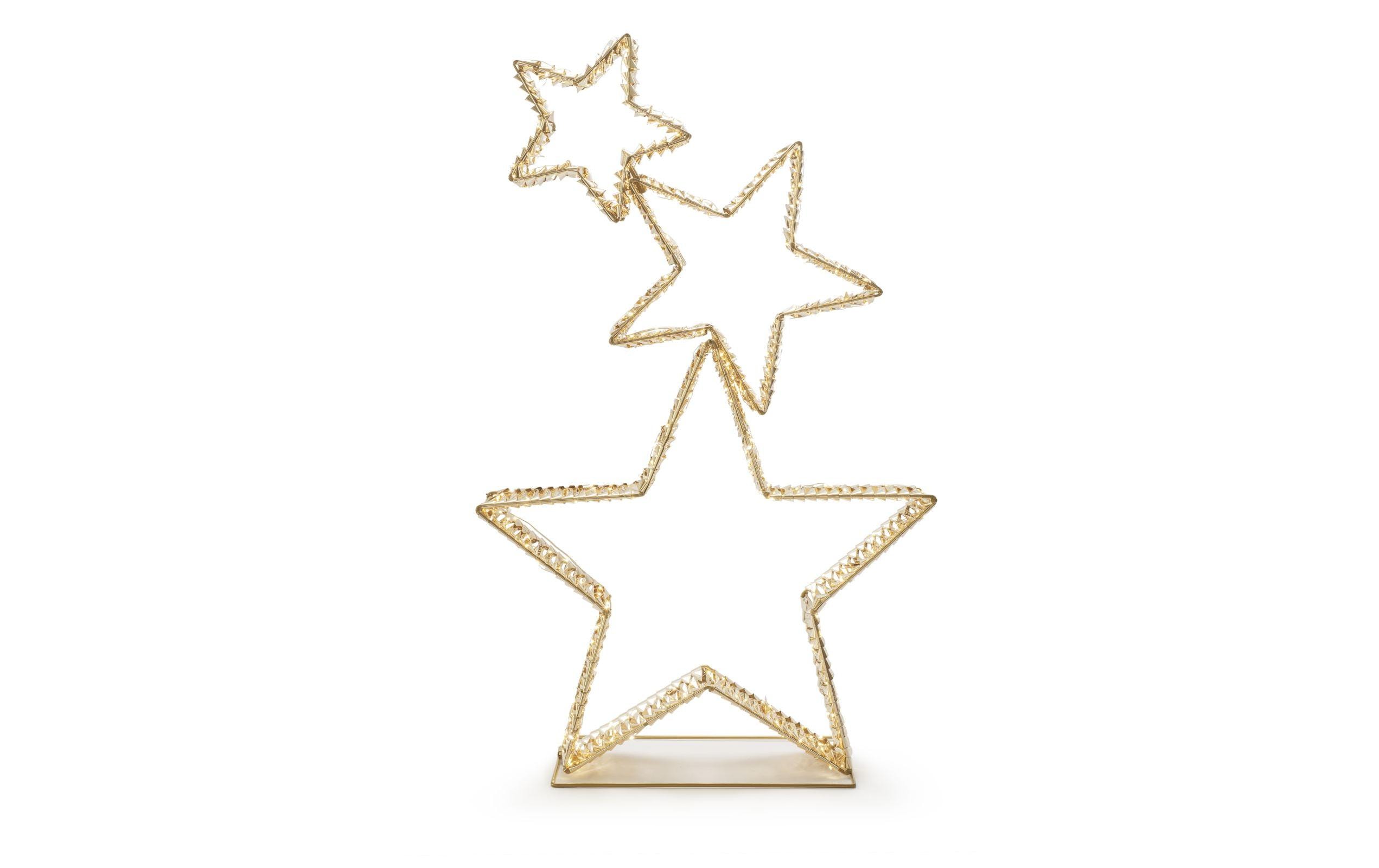 STT LED-Figur Glamour 3 stars Gold