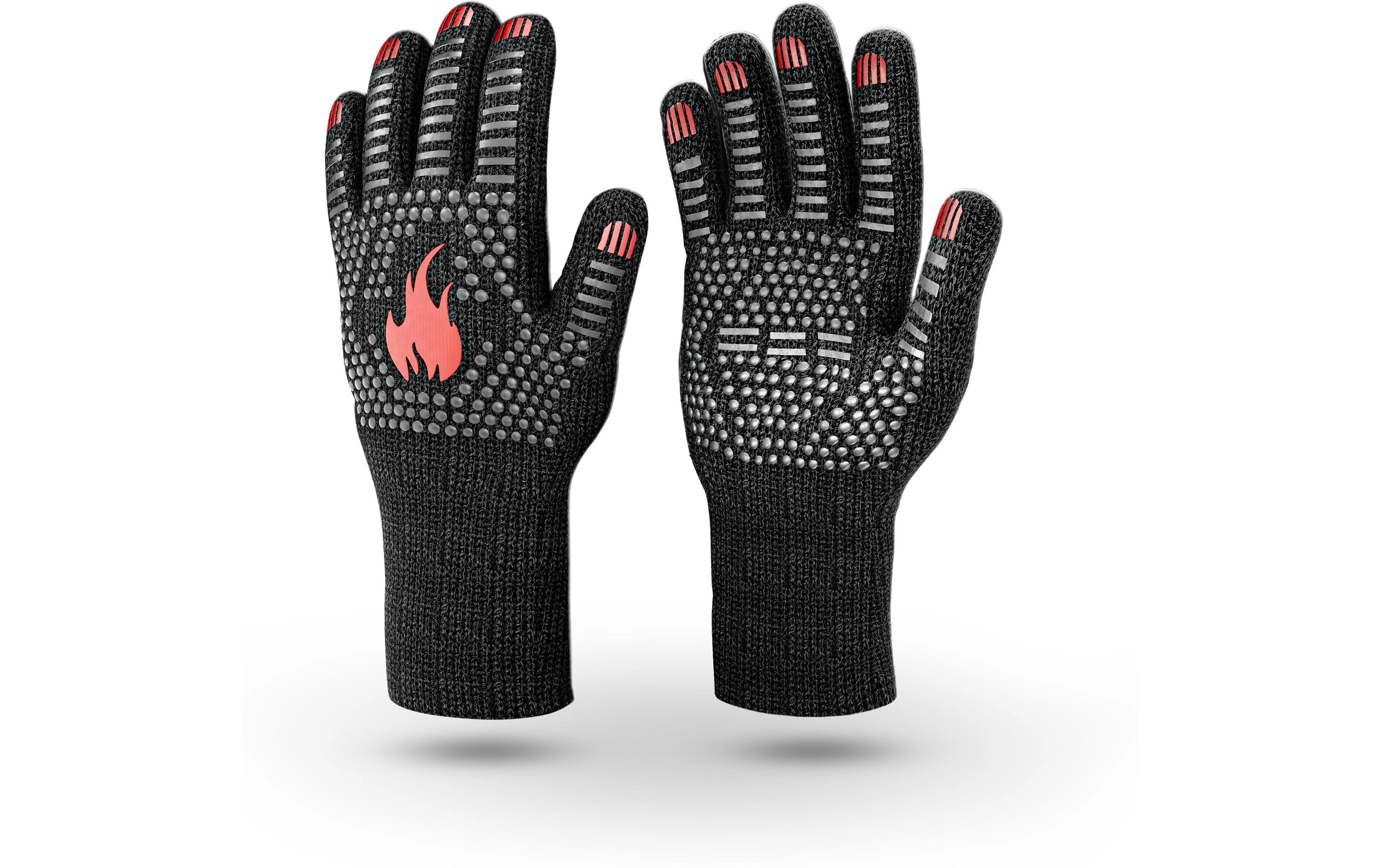 Gusskoenig Grillhandschuhe hitzebeständig Grösse M Schwarz