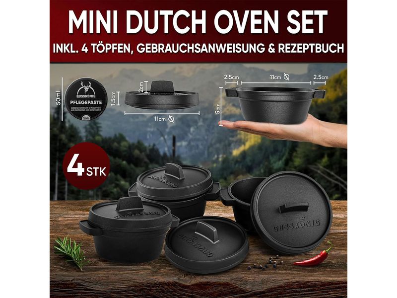 Mini Dutch Oven 4 set 300ml