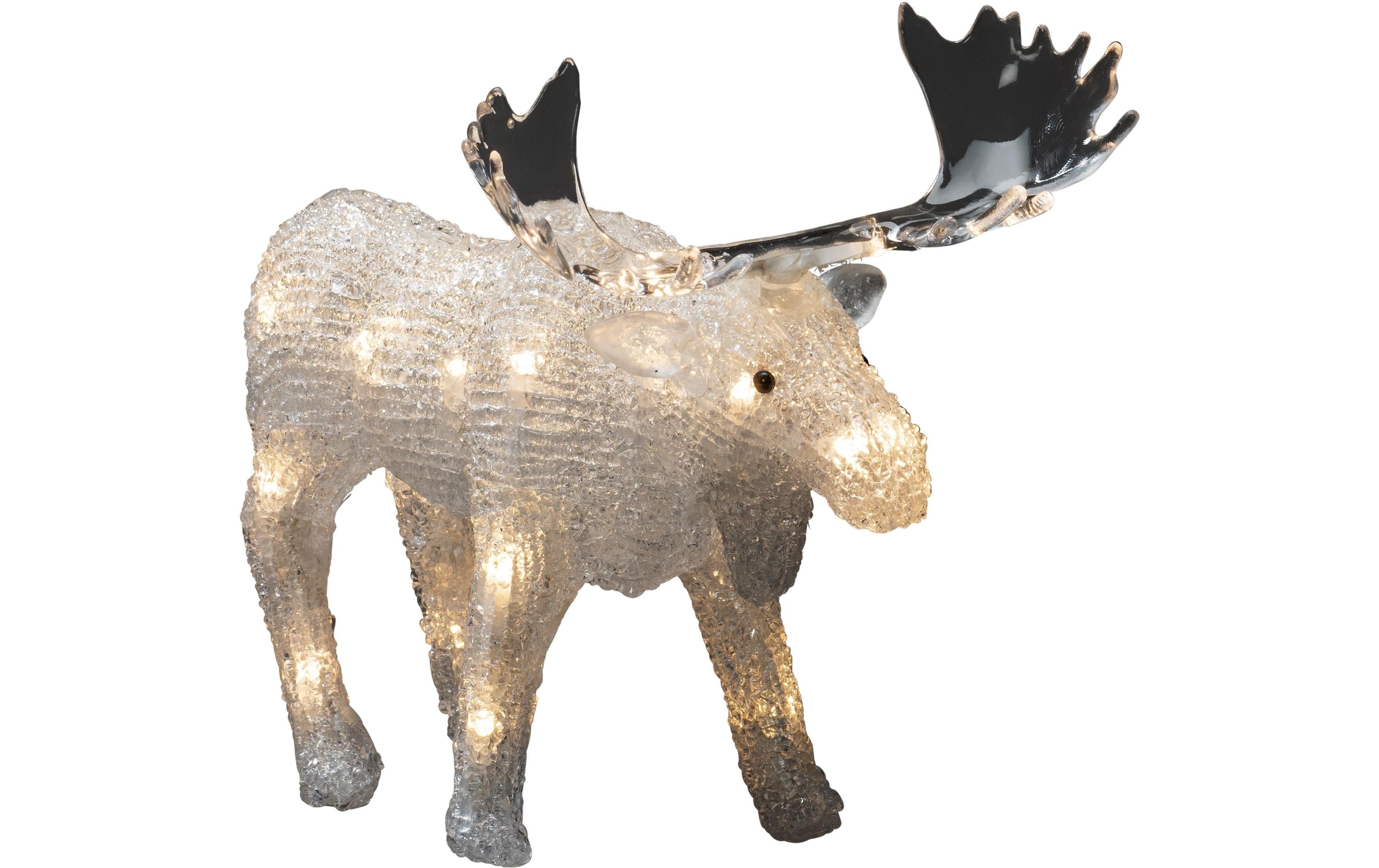 Konstsmide LED-Figur Acryl Elch, 21 cm, Klar