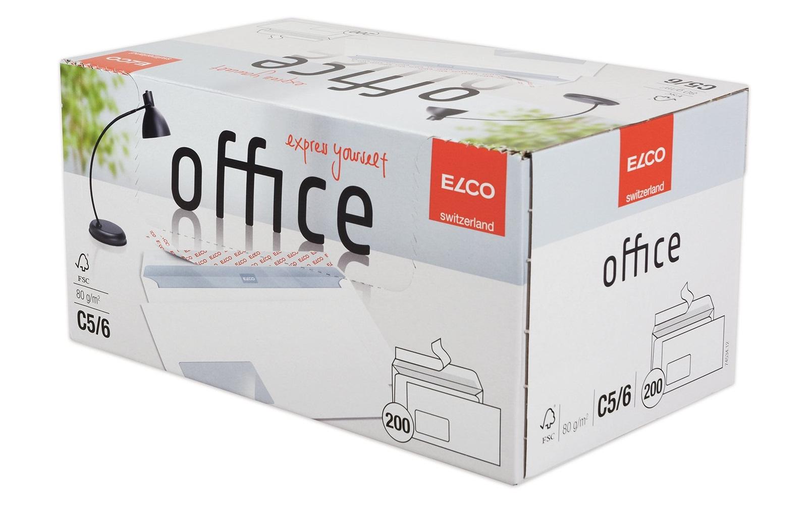 ELCO Couvert Office Box C5/6 mit Fenster links, 200 Stück – Couvert von ELCO