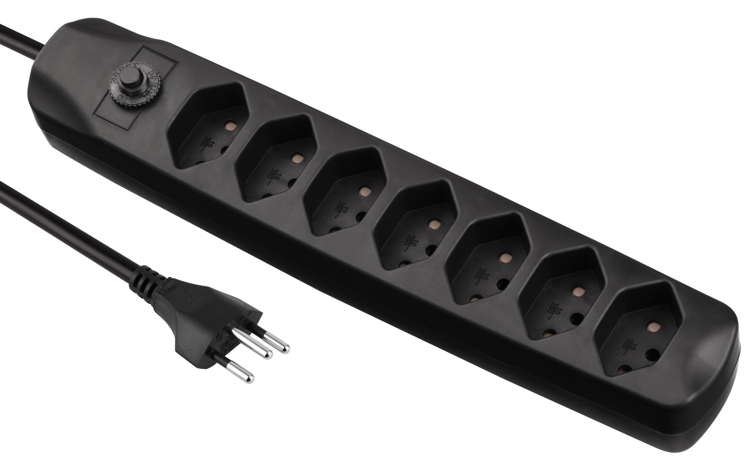 FURBER.power Steckdosenleiste mit Überlastschutz 7x T13 – Steckerleiste von FURBER.power
