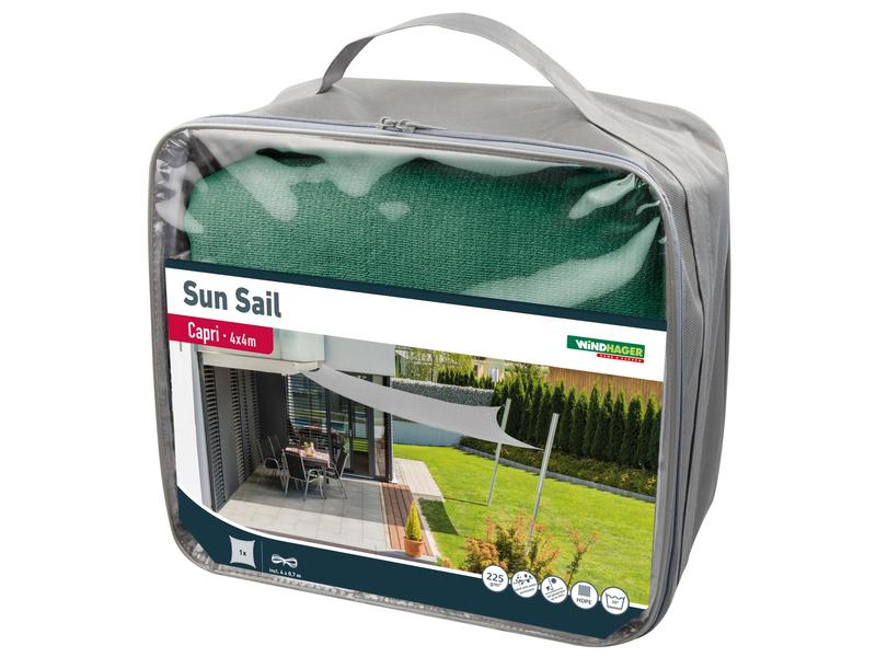 Sonnensegel grün 4.0m, Quadratisch