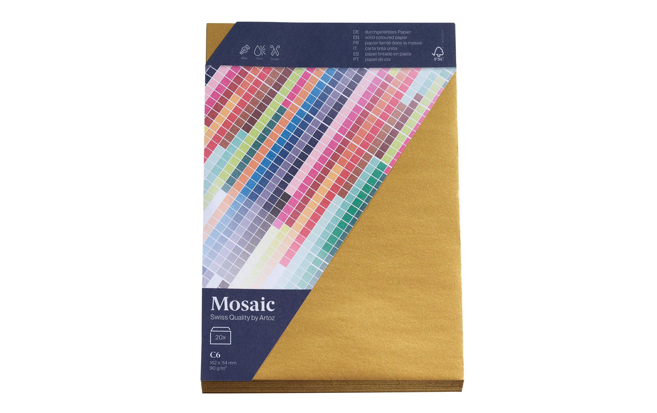 Artoz Couvert Mosaic C6, 20 Stück, Gold – Couvert von Artoz