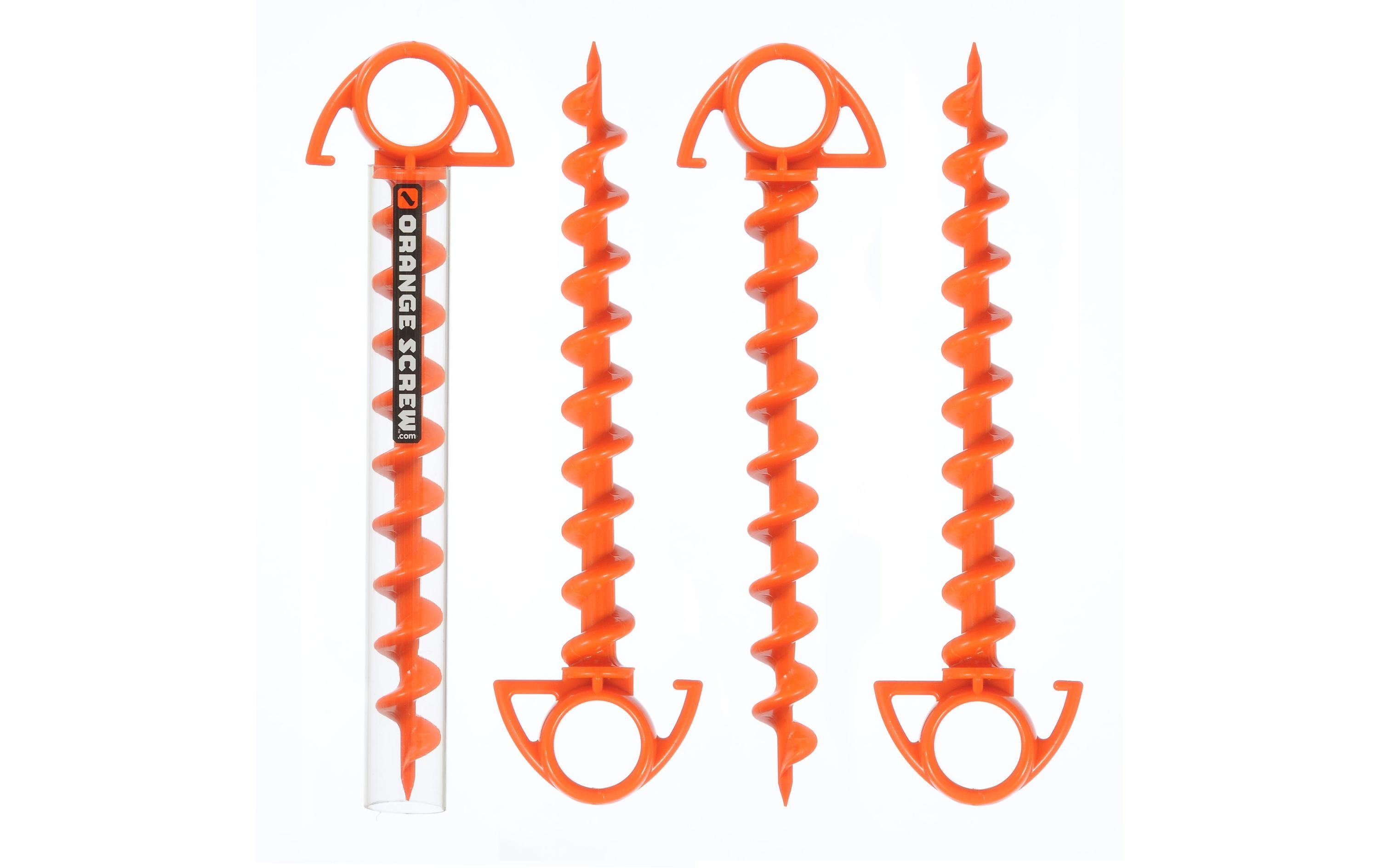 NITE IZE Orange Schraube Ultimativer Erdanker Klein, 4er-Pack