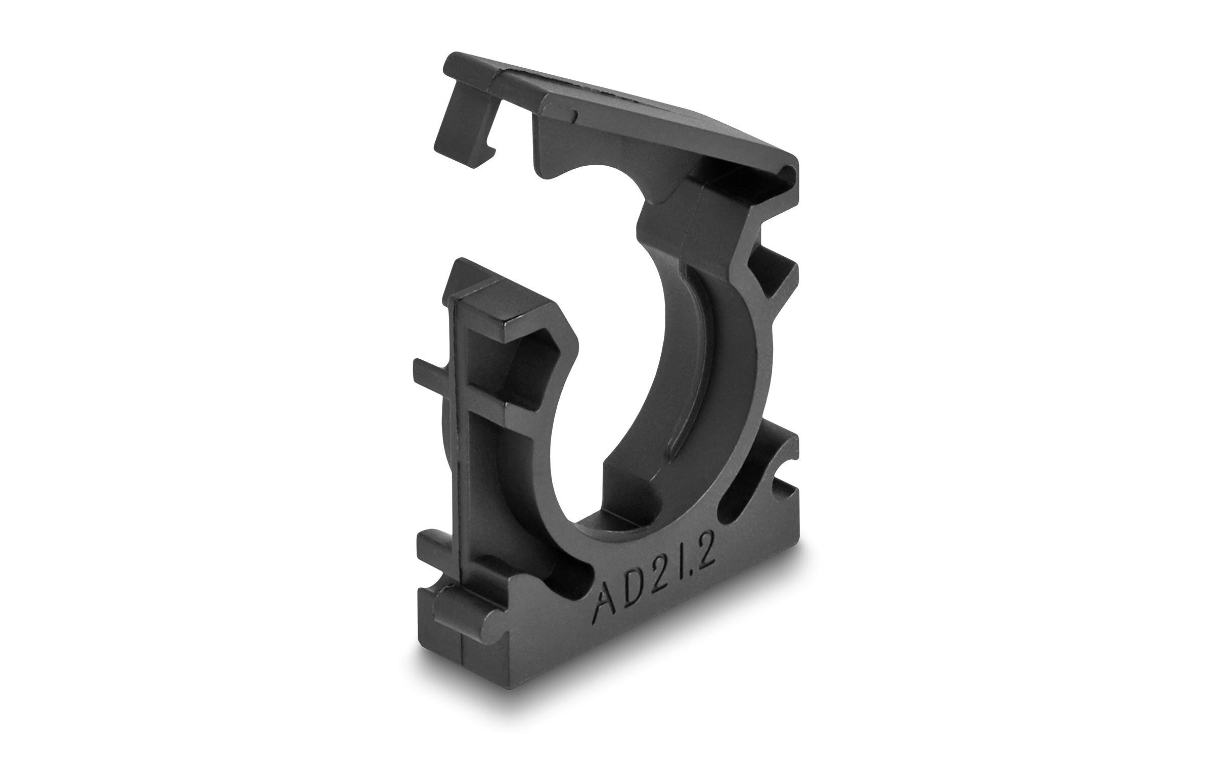 Delock Kabelschlauchhalter 21.2 mm, 4 Stück, Schwarz