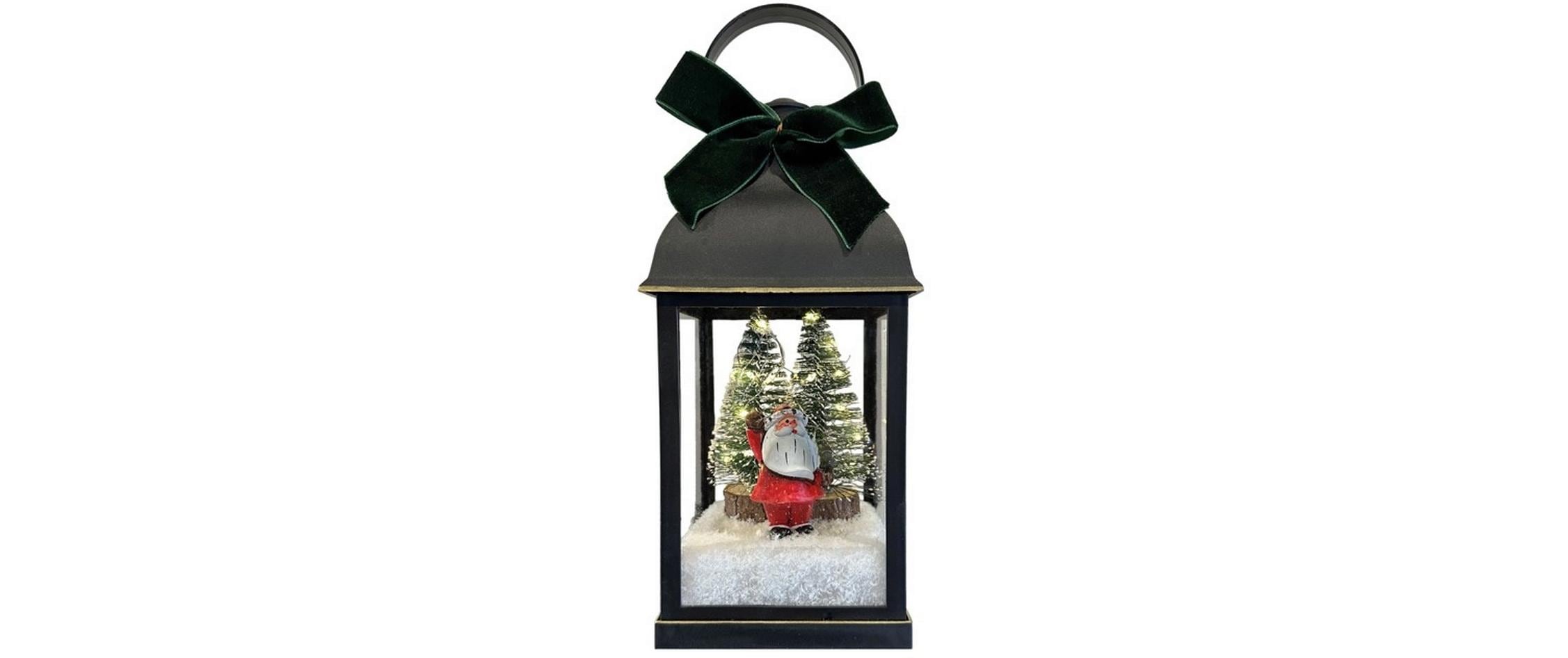 Dameco LED Laterne aus Kunststoff 10.5 x 10.5 x 22.5 cm schwarz