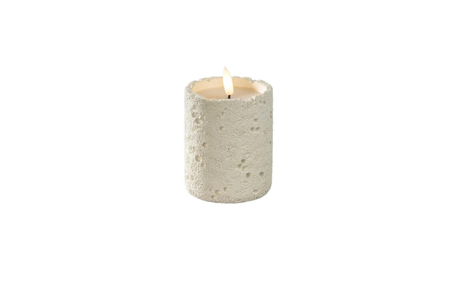 Konstsmide LED-Kerze in Betonoptik, 1 warmweisse Diode,…