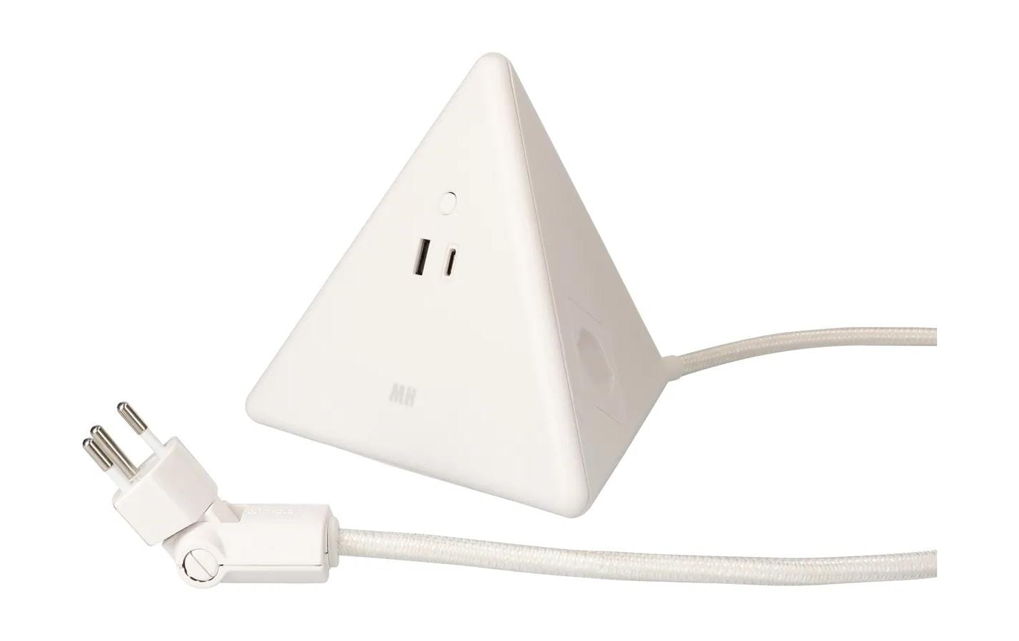 maxTex Steckdosenleiste Pyramide, Weiss 2x T13, USB A+C 18W – Steckerleiste von maxTex