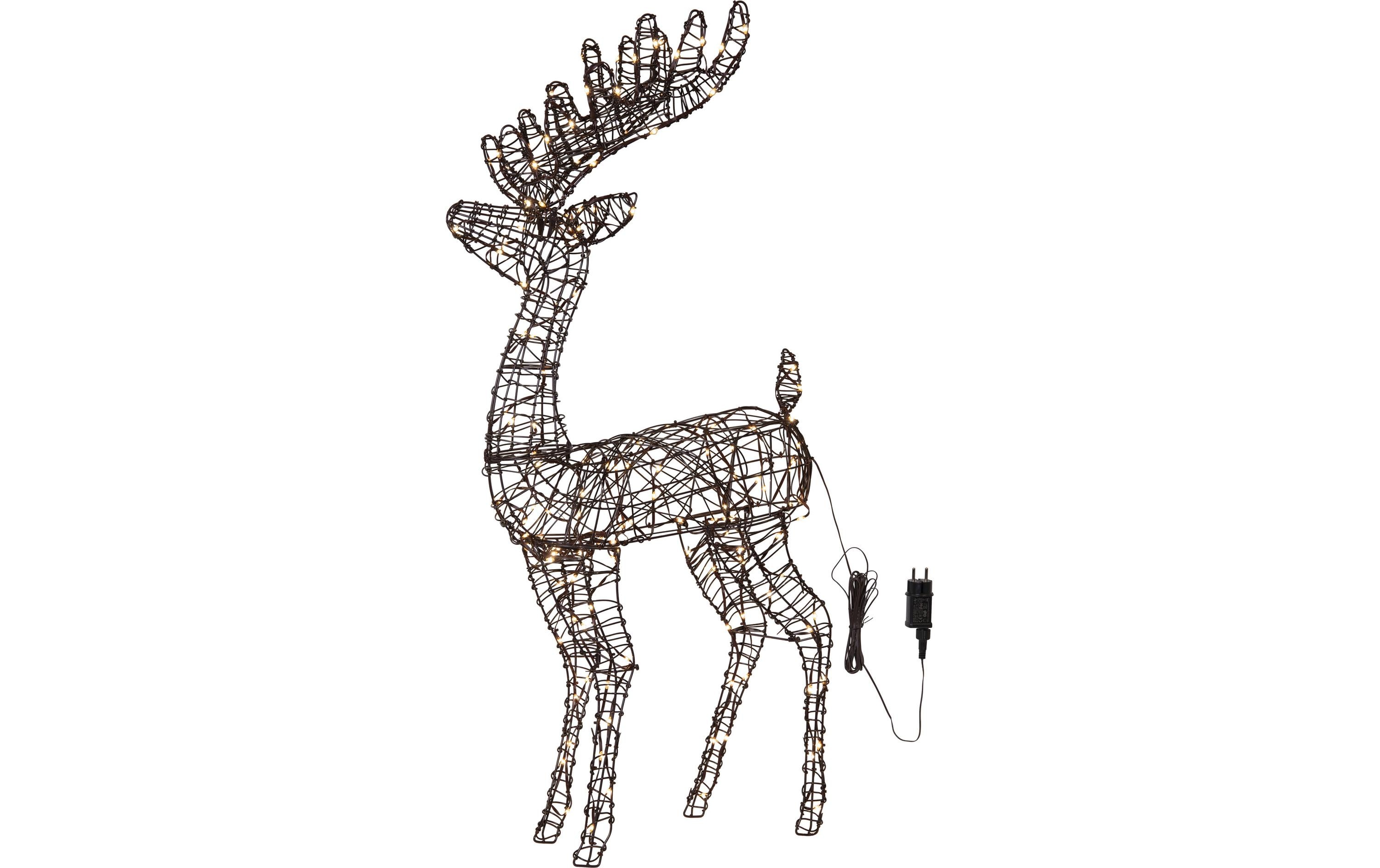 Star Trading Outdoor Dekoration Vicke Deer Indoor, Braun, 115.00 cm Höhe