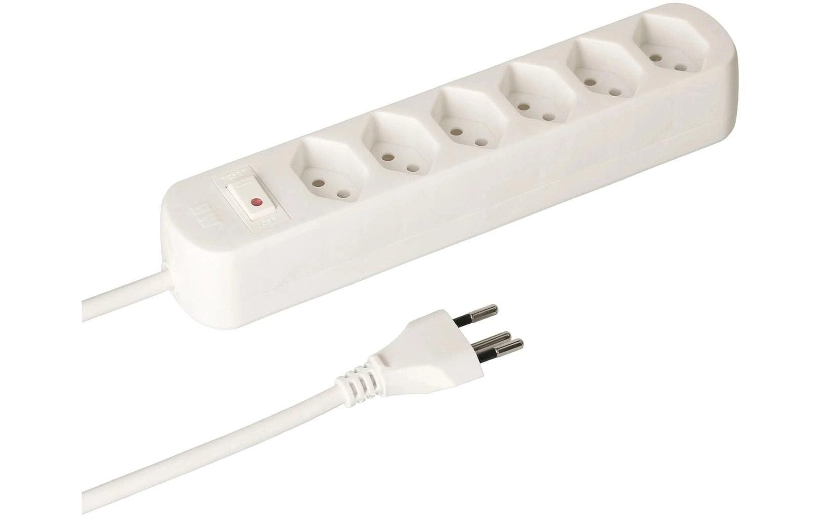 Max Hauri Steckdosenleiste Basic Line 6x Typ 13 Schalter 1.5m – Steckerleiste von Max Hauri