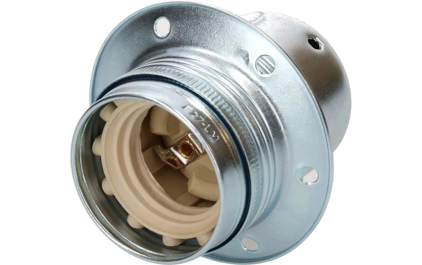 Max Hauri Lampenfassung E27 Randmantel Chrom, M10 x 1 – Lampenfassung von Max Hauri